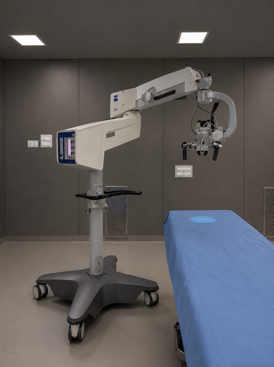 Operating microscope supporting precision reconstructive and microvascular surgery at Mangala Hospital