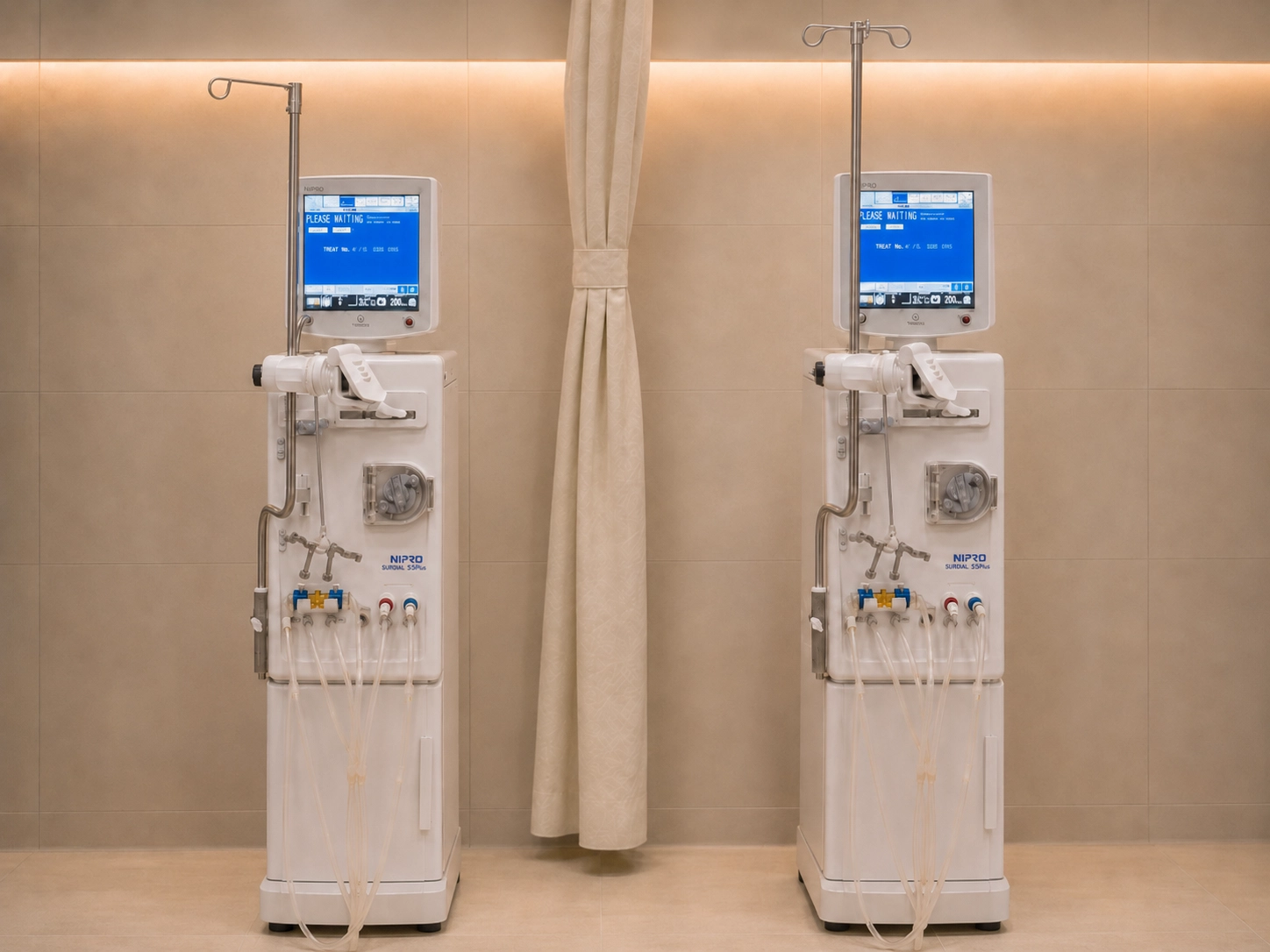 Dialysis machine close-up