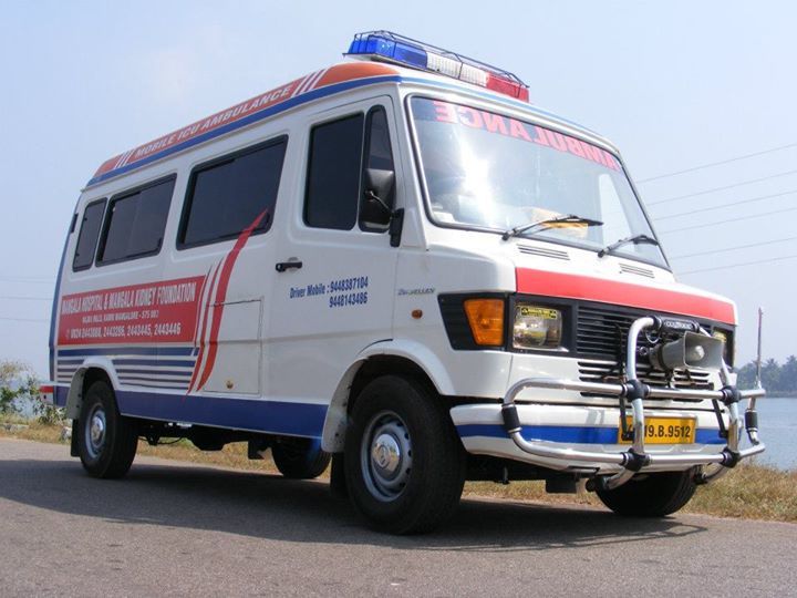 Mangala Hospital patient transport ambulance