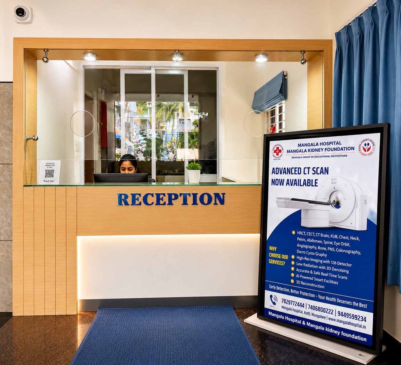 Reception at Mangala Hospital on Kadri Road in Mangalore